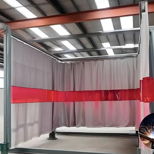 Cortinas de soldadura ignífugas, manta de fibra de vidrio resistente a altas temperaturas para talleres y entornos de fabricación