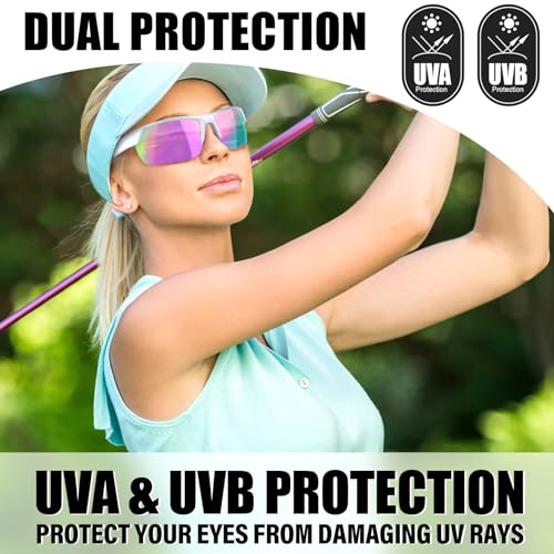 IGnaef® Polarized Sport Sunglasses for Women Wrap-around Style for Running Driving Golf IF30803