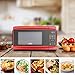 Willz Countertop Small Microwave Oven, 6 Preset Cooking Programs Interior Light LED Display 0.7 Cu.Ft 700W Red WLCMV807RD-07