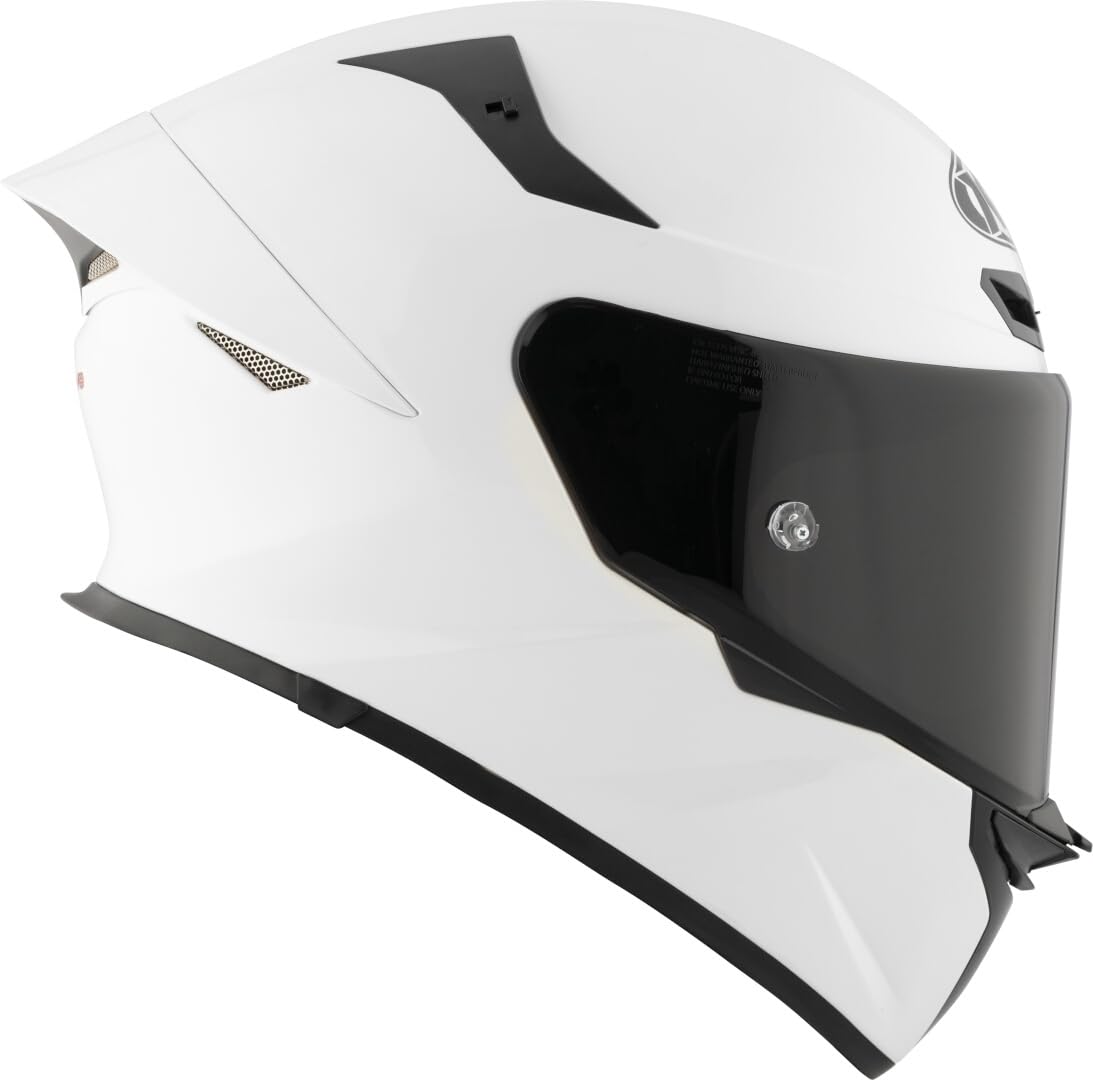 KYT TT-Revo Plain Casque, blanc, M (57/58)