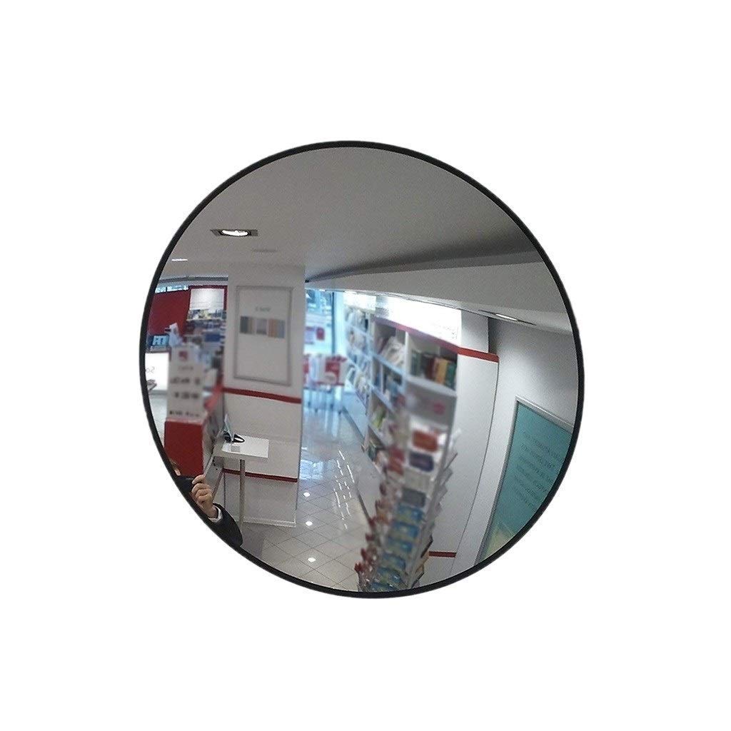 Espejo de Seguridad Negro de 45 cm, Espejo de tráfico Duradero Resistente a la Intemperie, supermercado, Espejo de Centro Comercial antirrobo, Lente Gran Angular (tamaño: 45 cm)