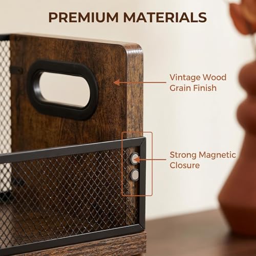 Image of PUTNATRURE CD Storage Box, Hold 38 CD Cases, Stackable Music Tower with Magnetic Opening Door for Easy Access, Desktop Disc Organizer for Home and Office