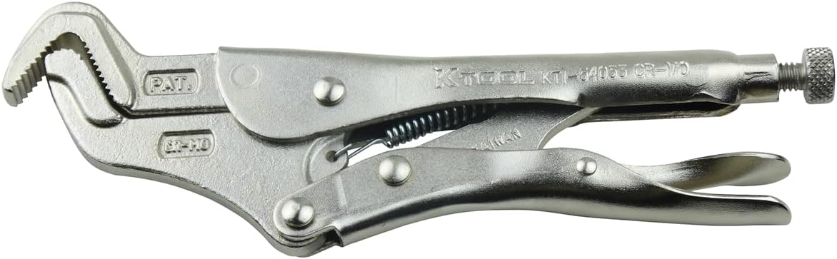 K Tool International 54053 Parrot Nose Adjustable Pliers, Non Slip Three Side Jaw Grip, Chrome Molybdenum Steel Construction, File Cut Gripping Surface, Heavy Duty Hand Tool