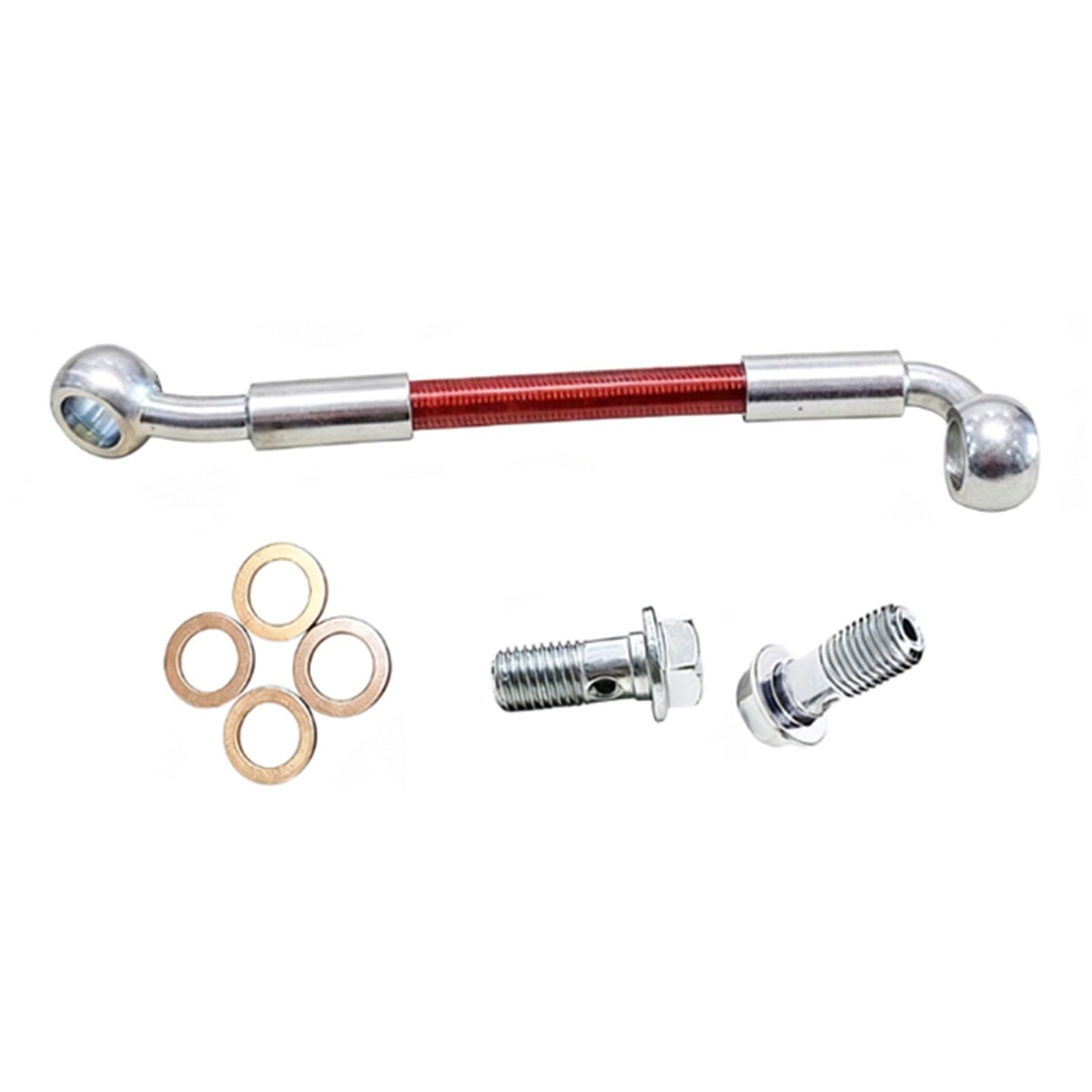 Shqxd One Color Hydraulic Brake Hose 30Cm-500Cm Motorcycle Hydraulic Line Cable 28°-90° M8 M10 Braided Brake Hose Fittings Oil Pipe Accessories For Y-Amaha For Kawasaki For Suzuki(100Cm)