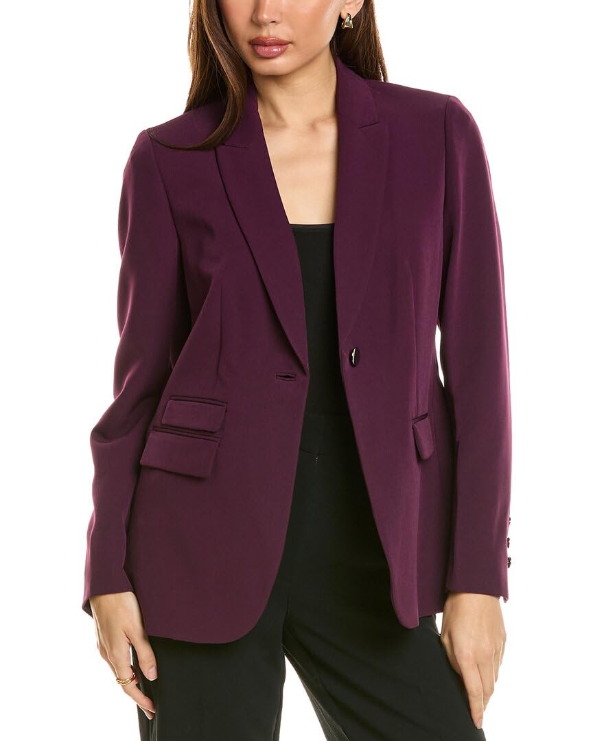 Anne Stretch Triple Pocket Jacket Deep Plum