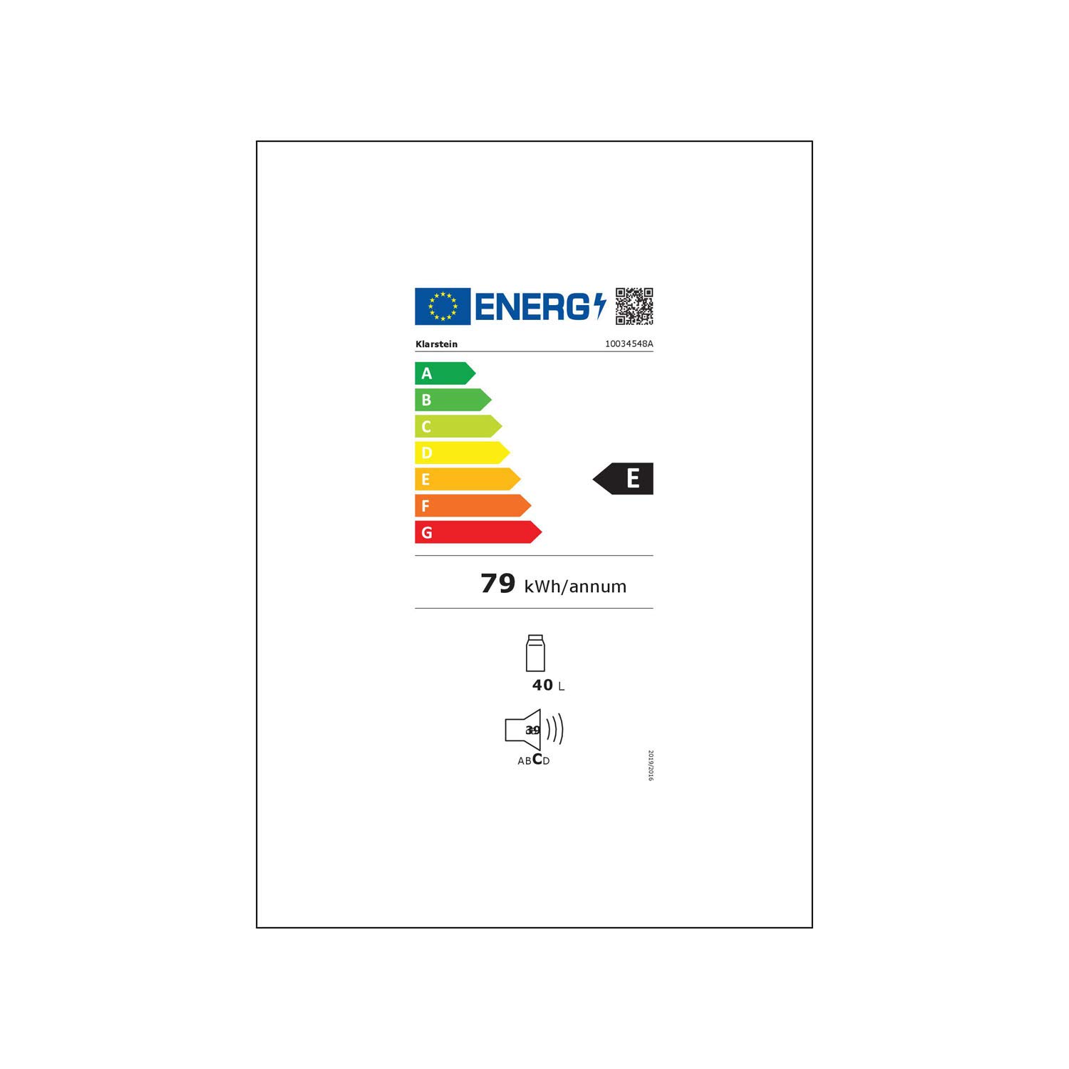 Refrigeratore Mini Klarstein Scooby 40 L EcoExcellence System - Dettaglio