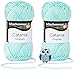 Produktbild Schachenmayr Catania Wolle 2x50 Gr, 100% Baumwolle + 1 Eulen Knopf (385 Mint)