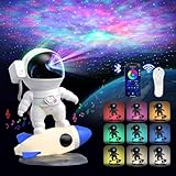 Astronaut Galaxy Projector, Star Projector Rocket Night Light for Kids Room, 360°...