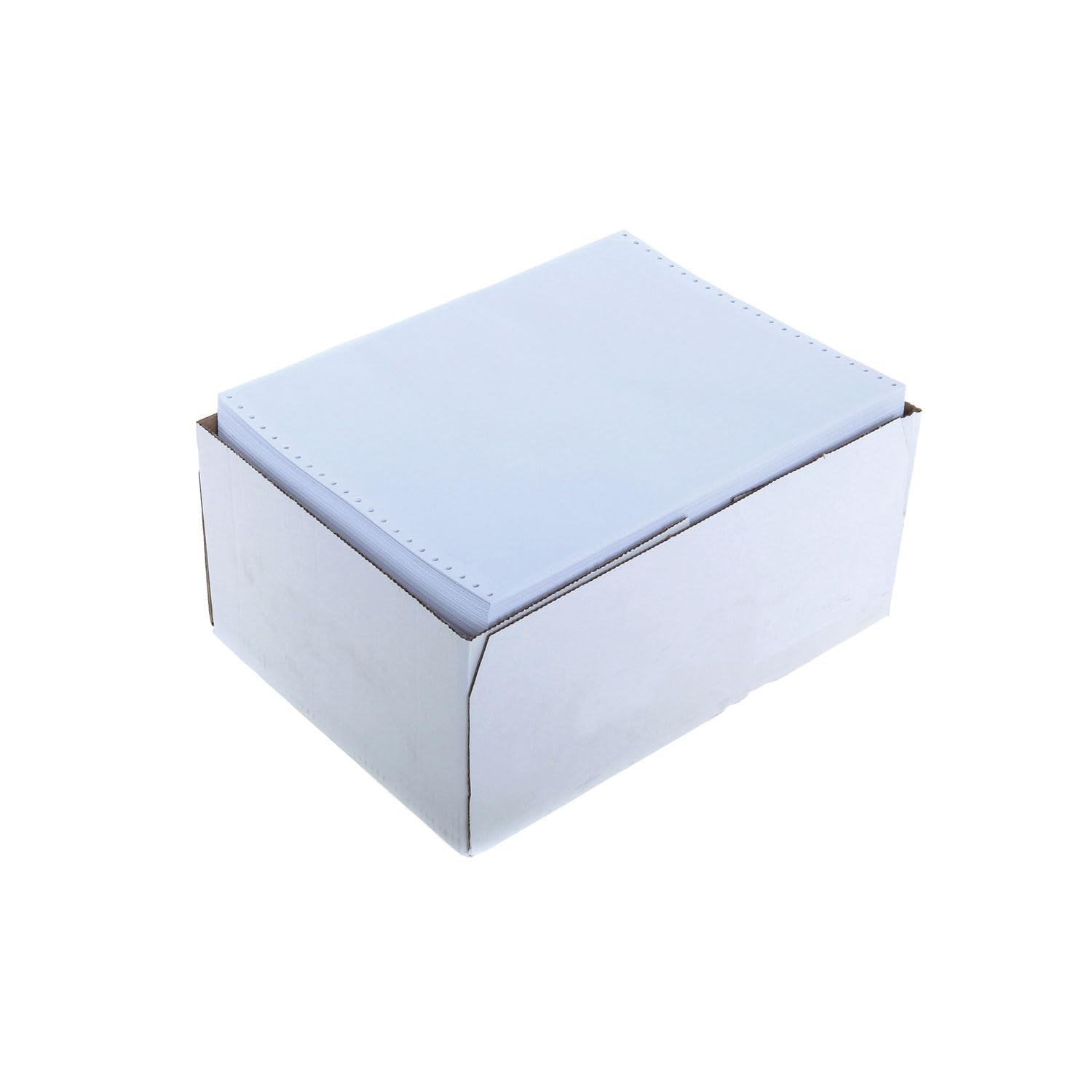“White Continuous Listing Paper – Professional Computer Paper for Office & Commercial Printing” (11x14.5 Inches 1-Part 60gsm Plain (Pack of 2000))