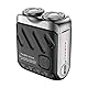Mini Rasierer Tragbarer Dualkopf Mini Rasierer Herren Mini Elektrorasierer Tragbarer Mini-Elektrorasierer Reiserasierer Herren Wasserdicht Geeignet für Zuhause Auto Reisen (Schwarz)