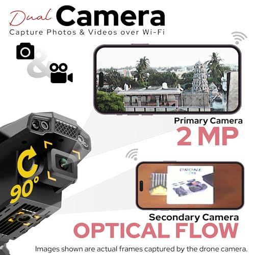 Image of F198 Brushless Motor Drone with Dual Battery, Dual Camera, Position Hold & Stunt Flip | Camera Drone for Beginners. Kids & Adults | Remote control drone quadcopter