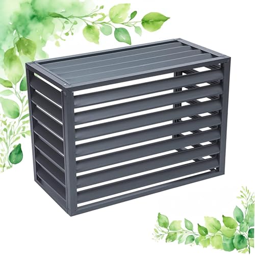 Unmjgybc funda aire acondicionado exterior aluminio L120*W70*H150(5P) rejilla aire acondicionado exterior diseño de obturador razonable protección contra robos y condiciones climáticas extremas
