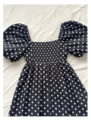 Image of Floerns Women's Floral Dress Puff Sleeve Dress Square Neck Summer Vacation Picnic Mini Dresses
