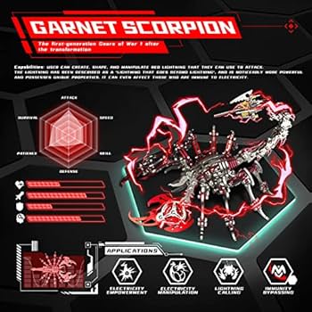 2点セット 3D可動 金属パズル サソリ型 フィギュア 完成品 金銀 ＆ 黒赤 Amazon.co.jp: 3Dメタルパズルサソリモデル、DIYアセンブリ