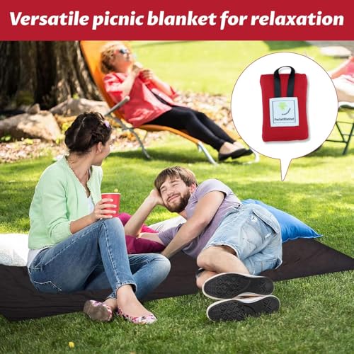Qianeffort Mini Pocket Picnic Blanket,Lightweight Camping Blanket Waterproof Travel Blanket,Small Picnic Blanket,Beach Mats Sand Free Beach Blanket,Pocket Blanket for Outdoor Camping Hiking Travel - Image 6