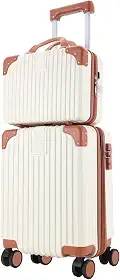 Mala de Bordo 10kg com frasqueira de viagem feminina Bagagem de Mão Expansivel Aprovada ANAC com 4 Rodízios removíveis 360° Cadeado AntiFurto TSA Mala de Viagem pequena com zíper à prova de explosão