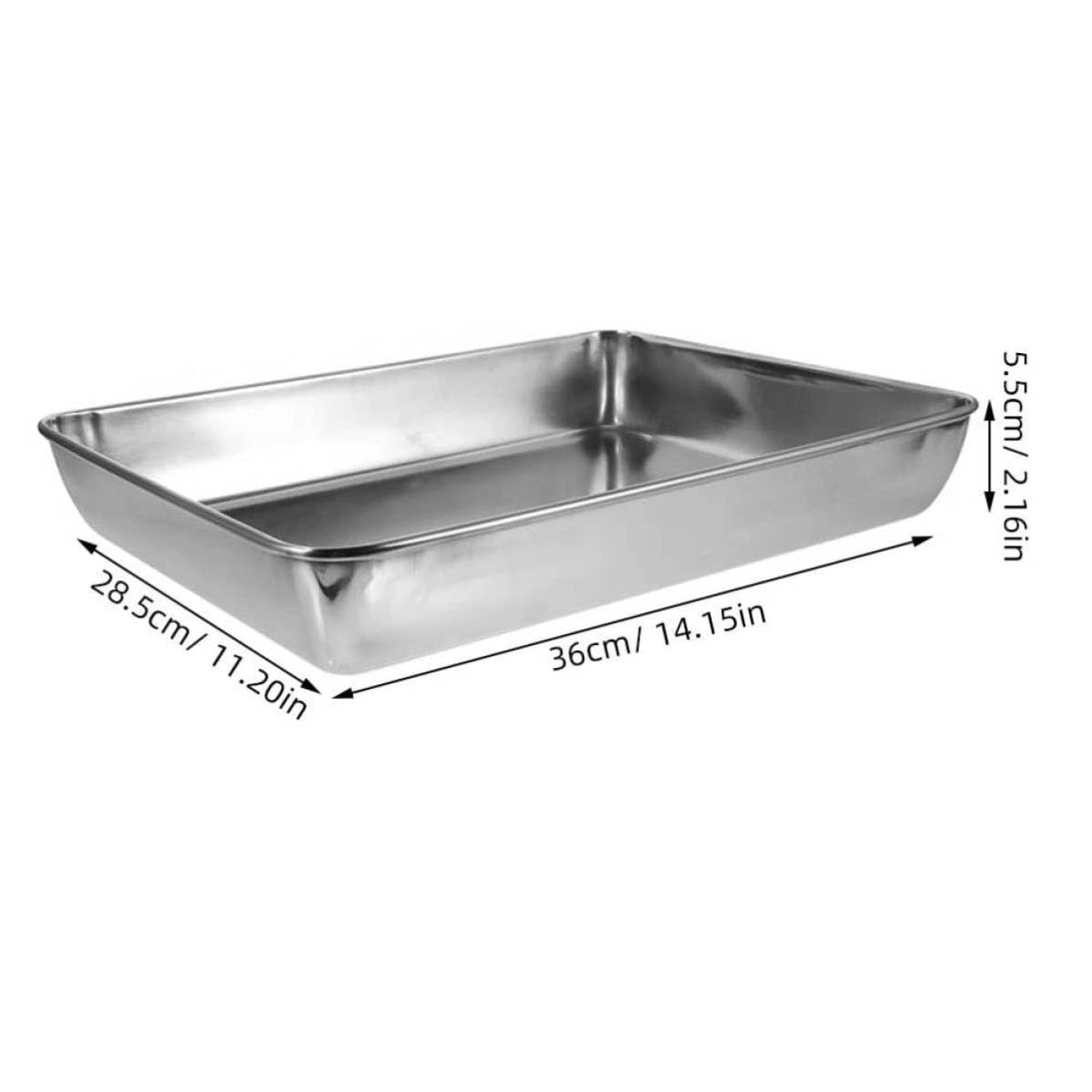 Vasca da Bagno in Acciaio Inox per Piccioni e Pappagalli, Design Profondo Anti-Spruzzo, Dimensioni 35X30 CM, Accessorio per Gabbie di Uccelli Domestici