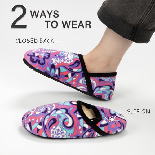 Image of ATHMILE House Slippers for Women Men Indoor Barefoot House Shoes Soft Socks | Furry Slip on Cozy Comfy Flexible Machine Washable Home Bedroom Travel Hospital Yoga Gifts for Mom Grandma