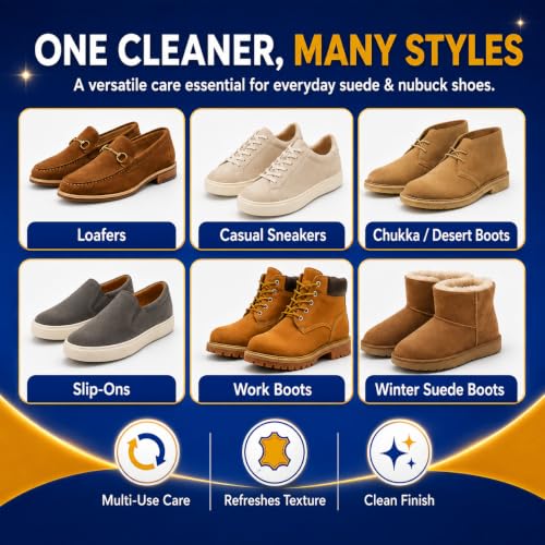 Halldeli Suede Shoe Cleaner, Suede Cleaner Removes Dirt and Stains by Halldeli - Used condition - Image 5