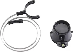 Amplificador de cabeça de 15 x com luz de LED iluminada Lupa para os olhos Joalheiros montados na cabeça Ampliação de vidro para reparo de relógios Joalheiro Moedas Artesanato Watchmakers