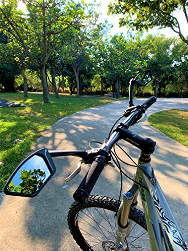 Meachow New Scratch Resistant Glass Lens,Handlebar Bike Mirror, Rotatable Safe Rearview Mirror, Bicycle Mirror,(Silver Left Side) Me-010Ls #TOP5