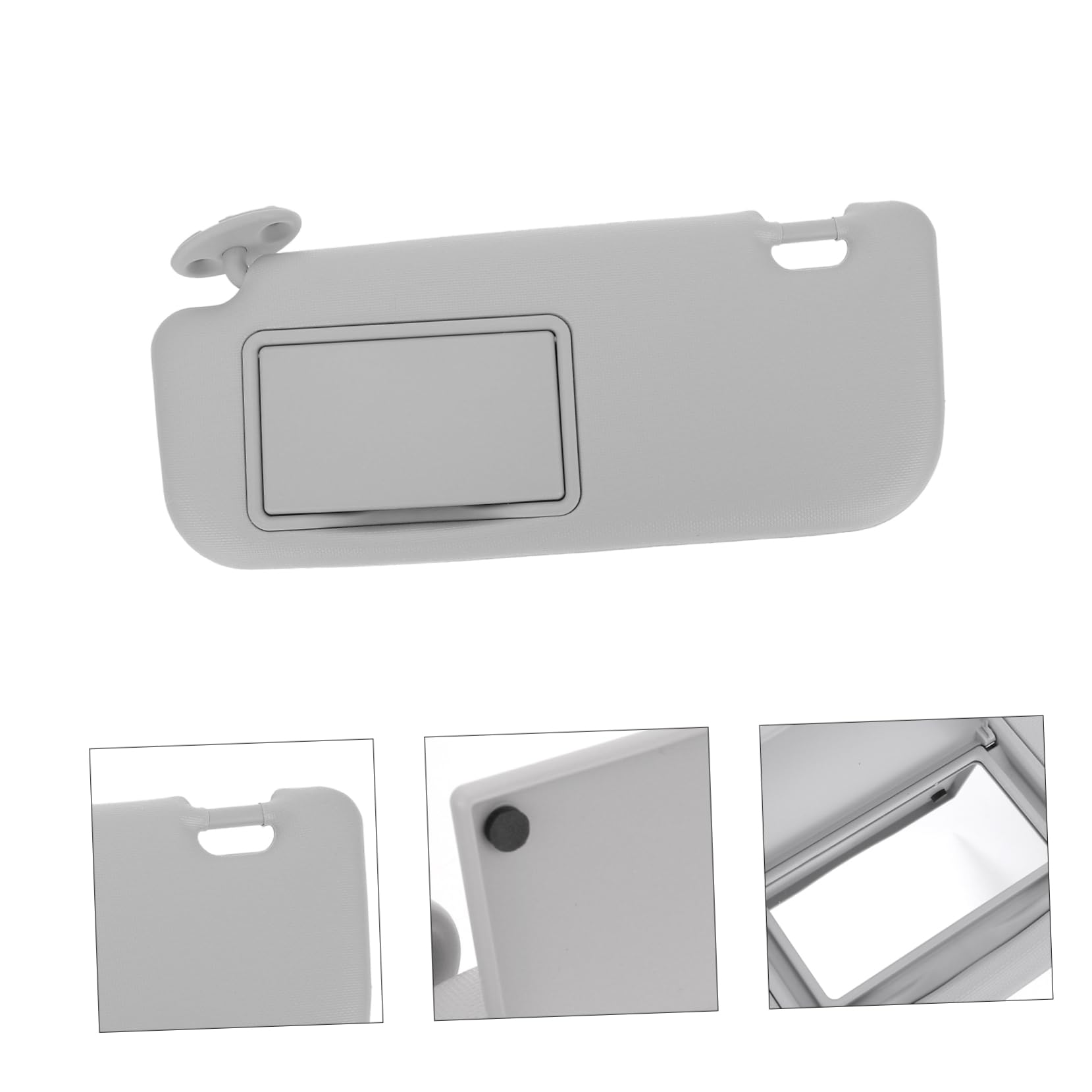 Amosfun specchietto di cortesia con visiera parasole ombrelloni per auto aletta parasole lato guida auto automatico lato sinistro visiera laterale AbS Grey