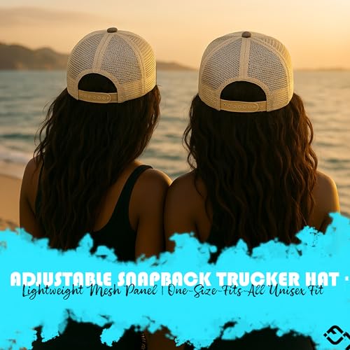 Image of Funky Junque I'll Bring The Mesh Trucker Hats | Lightweight Cotton Cap with Sun Protection, Golf Beach and Bachelorette Parties, Casual Caps for Women