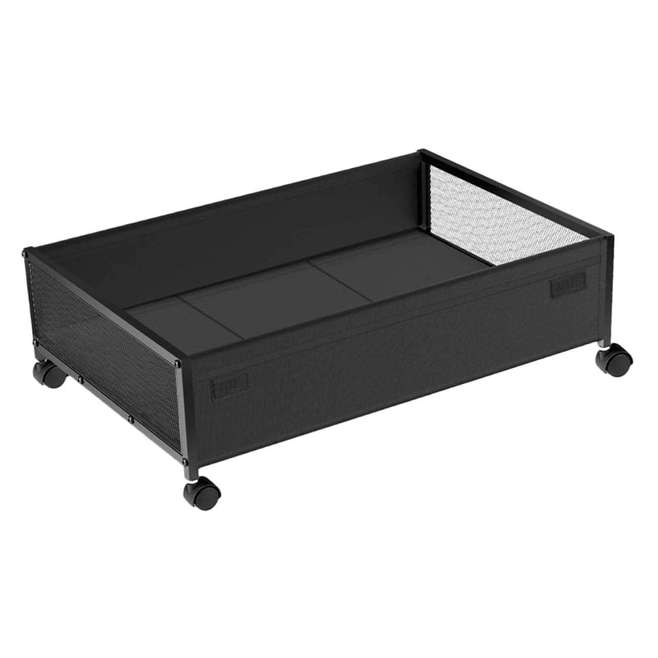 Conteneur de rangement sous lit avec roulettes boîte stockage plastique
