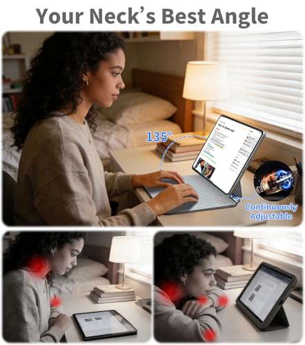 Image of Magic Keyboard for iPad Pro 11-inch (M5 2025 /M4 2024), Uninterrupted View, Snap Tight, iPad Pro 11-inch M5 /M4 Keyboard Case, Effortless Command with Comfort Angle, White