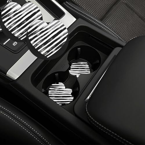 Portavasos para auto 2 piezas negro y blanco miniatura 1
