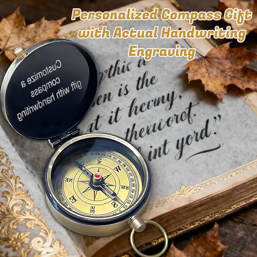 Brújula de Bolsillo de Latón Personalizada para Hombre miniatura 5