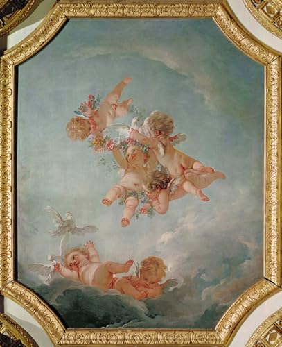 Toile imprimée Le printemps de François Boucher, décoration murale de prestige