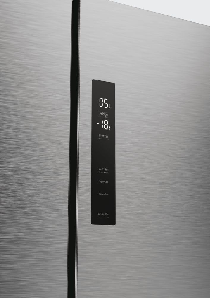 Haier Cube 90 Series 5 Frigorifero Multidoor 4 Porte 528 Litri, Total No Frost, Air Surround, MyZone, Humidity Zone, T-ABT, Inverter, Classe E, 190 x 90,8 x 64,8 cm, Platinum Inox HCR5919ENMP