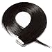 Produktbild Tape Extensions Echthaar Naturschwarz #1B Remy guenstig Haarverlängerung Tape in Klebeband Haar Glatt 20 Tressen x 4 cm breit 50g-45cm Elailite