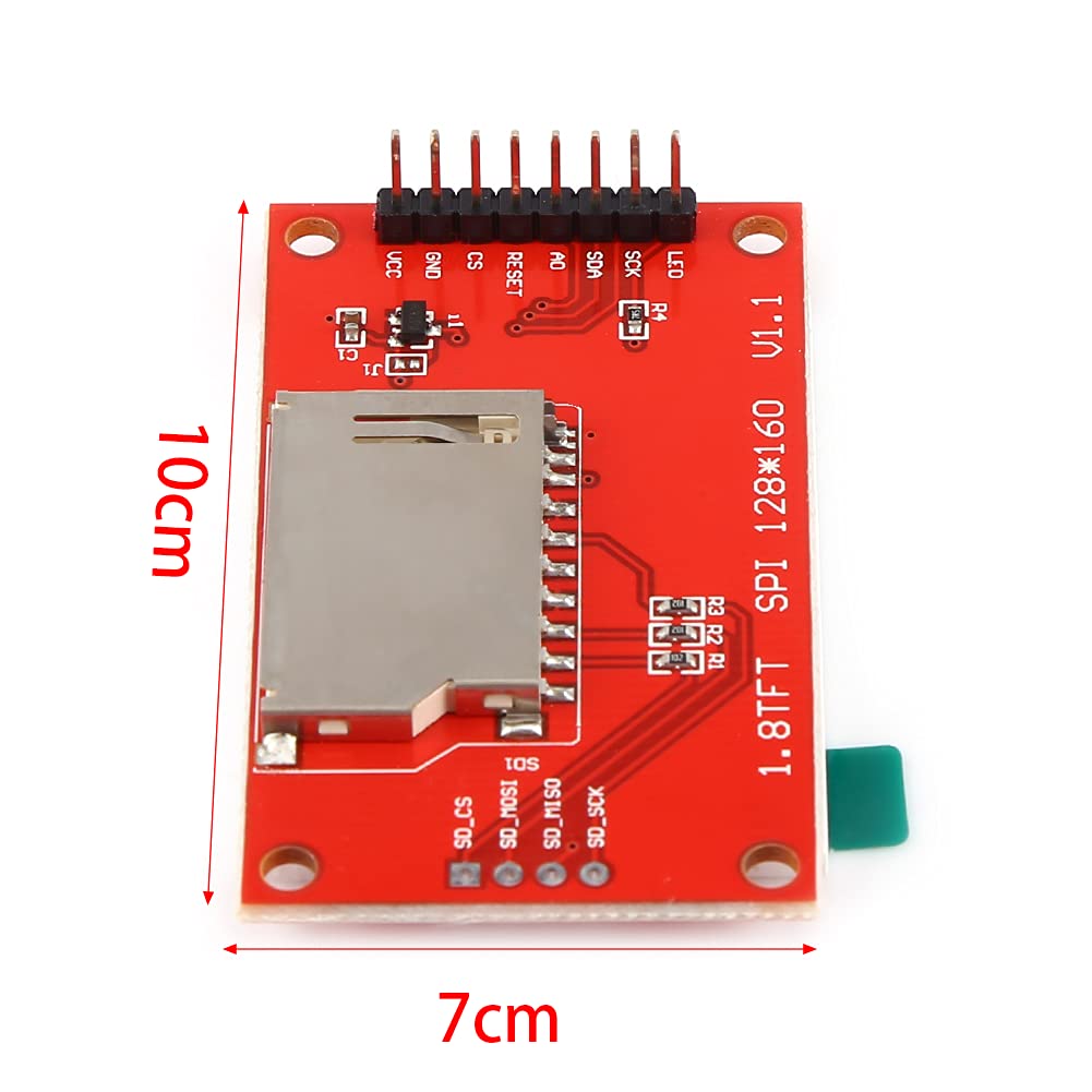 1,8 Zoll TFT-LCD-Displaymodul 128x160, ST7735, SPI-Schnittstelle, Mit SD-Kartensteckplatz – Für MCU/Arduino
