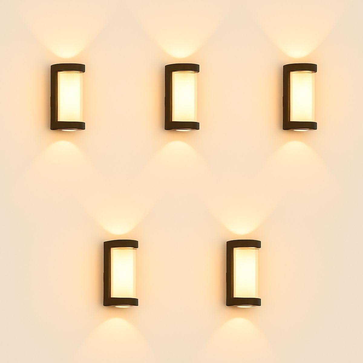 946-1 Post Light Outdoor Lamp UPDOWN Warm White Post Light Outdoor Lamp (Black) Pack of-5-picture-12