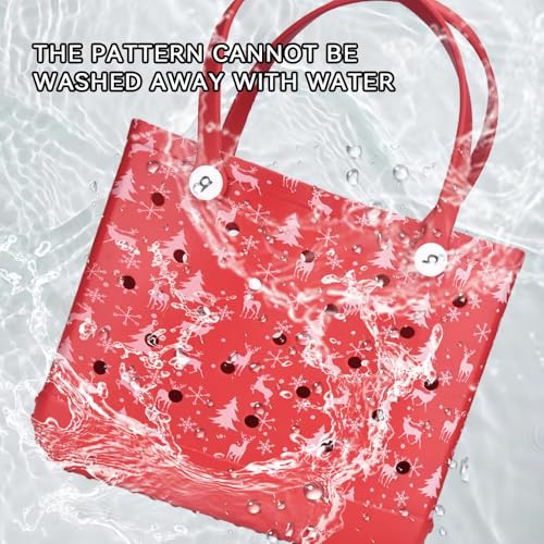 Rubber Tote Bag, Waterproof Beach Bag Pool Bag, Travel Tote Bag for Women, EVA Rubber Bag, Beach Vacation Essentials3