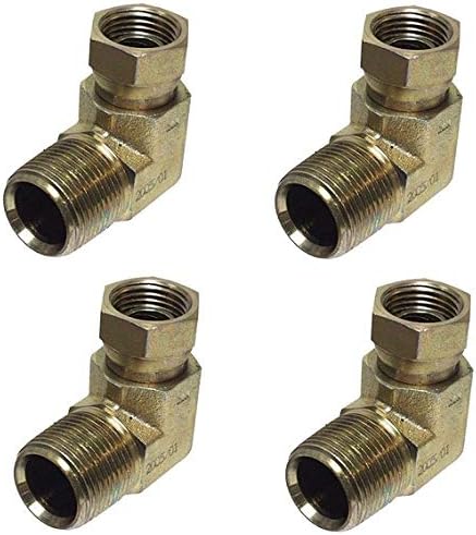 .5-In. Male Pipe x .5-In. Female Pipe Swivel Hydraulic Adapter, 90-Degree Swivel