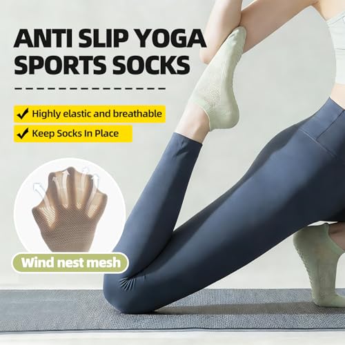 Image of 10 /20 Pairs Pilates Socks for Women, Non Slip Grip Yoga Barre Socks