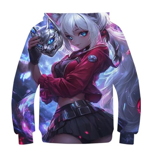 Sweat-Shirt à Capuche 3D Cadeau Idéal Ado 13-15 Ans Pull Dessin Animé - 2