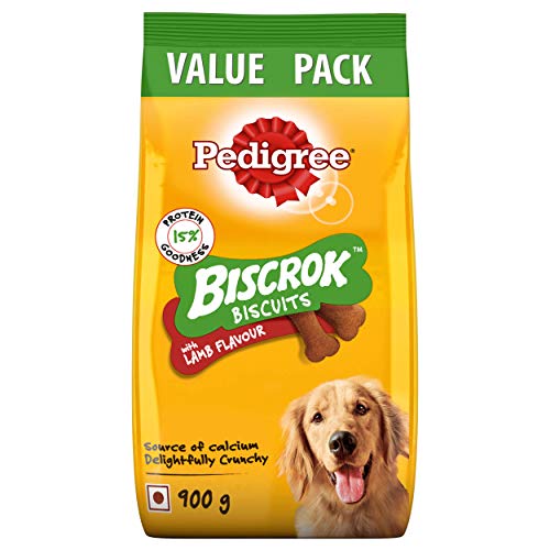Image of Pedigree PRO Expert Nutrition, Adult Small Breed Dogs (9 Months Onwards) Dry Dog Food, Chicken, 3kg Pack & Adult Biscrok Biscuits Dog Treat (Above 4 Months) Lamb Flavour, 900g Pack