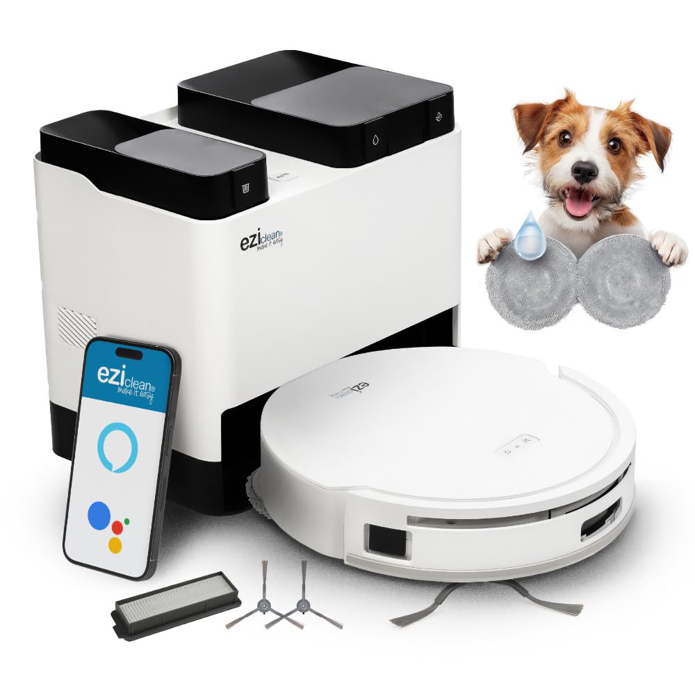 EZICLEAN Robot aspirateur Laveur connecté All in One Z12 Ultra
