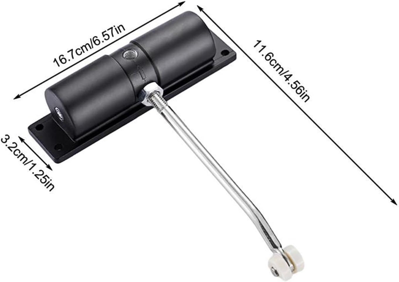 Electric Gate Operators Safety Spring Door Closer Automatic Gate Lock Aluminum Alloy Closer Hins Soft Closing Hin for Garden Screen Doors Fences for Private Houses, Business Communitie(White)