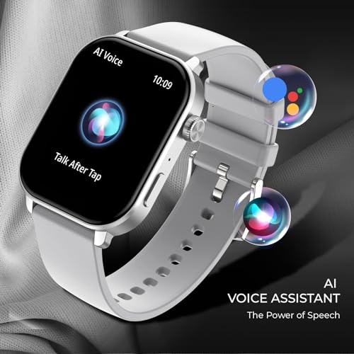 Image of beatXP Unbound Pro 1.96 inch Super AMOLED Display Bluetooth Calling Smart Watch, Metal Body, Rotary Crown, 410 * 502px, 800 Nits, 60Hz Refresh Rate, 100+ Sports Modes, 24 /7, IP67 (Silver)