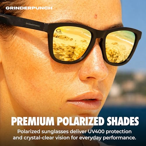 Image of grinderPUNCH Womens Polarized Sunglasses UV400 Protection Classic Retro Driving Sun Glasses Trendy Fashion Shades