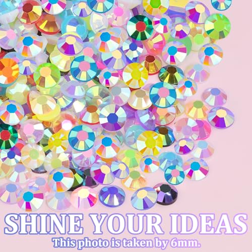 Image of 2 Boxes Jelly Rhinestones for Bedazzling, 24500Pcs 4mm&5mm Multicolor Flatback Resin Gems for Crafting, Bedazzler Kit with 3Pcs 10ml B7000 Jewelry Glue for DIY Crafts Tumblers Fabric Decor Nail Art