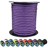 West Coast Paracord Cuerda de paracaídas reflectante de 550 libras, cuerda táctica de paracaídas tipo III de 7 hebras para senderismo, campamento y pesca, color morado ácido reflectante (100 pies)