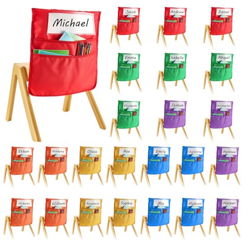 Pochettes Organiseur de Dossier Chaises 6 Couleurs Assorties Toile Haute Densité