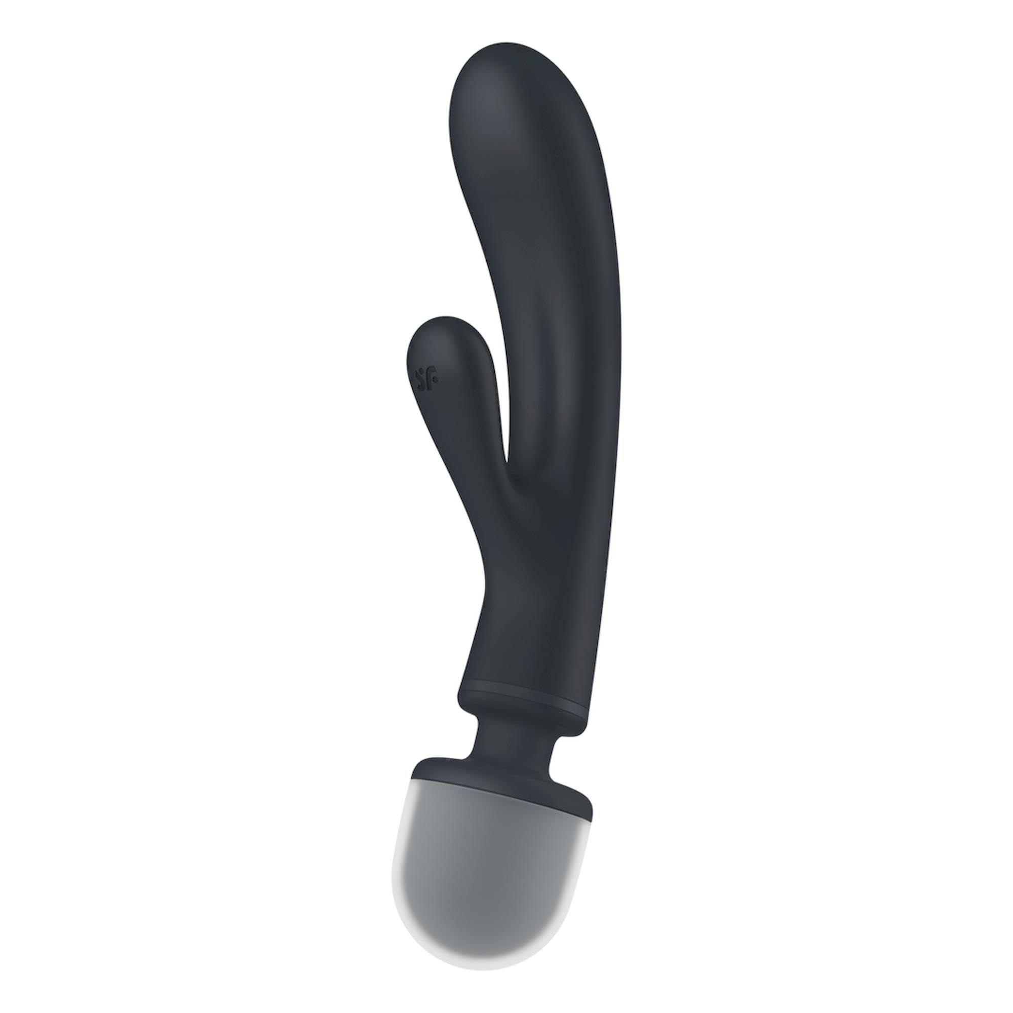 Satisfyer, vibrador, 2 en 1, 'Triple Lover', 24 cm, 3 motores controlables por separado, resistente al agua (IPX7), modo susurro, silicona respetuosa con el cuerpo, color:anthrazit