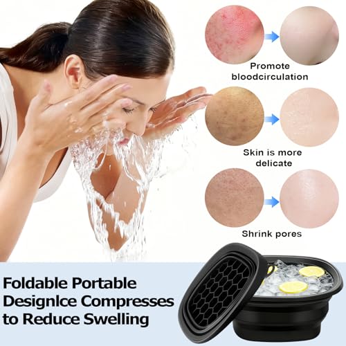 Cuenco facial plegable para hielo de silicona miniatura 6